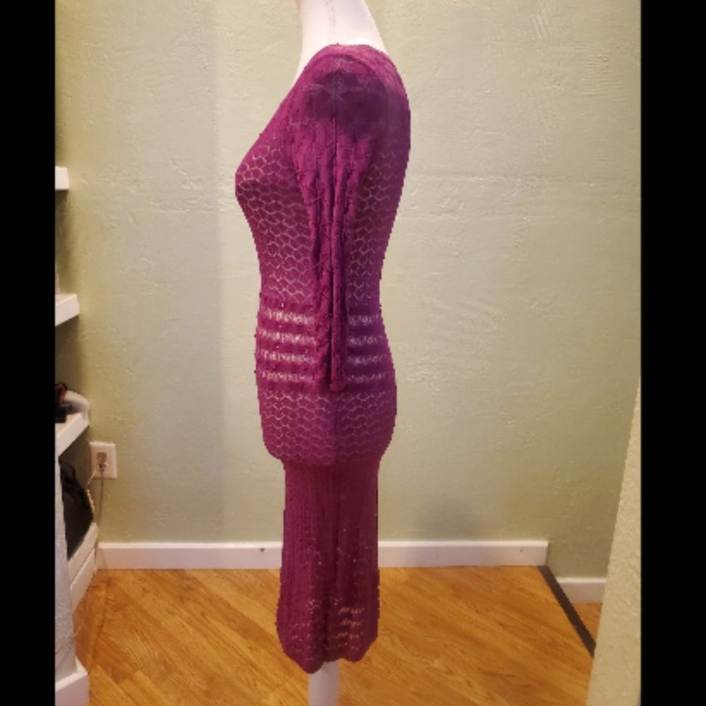 Venus Purple Rhinestone Dress - Picture 8 of 11